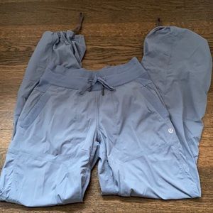Lululemon dance studio pants lined light blue